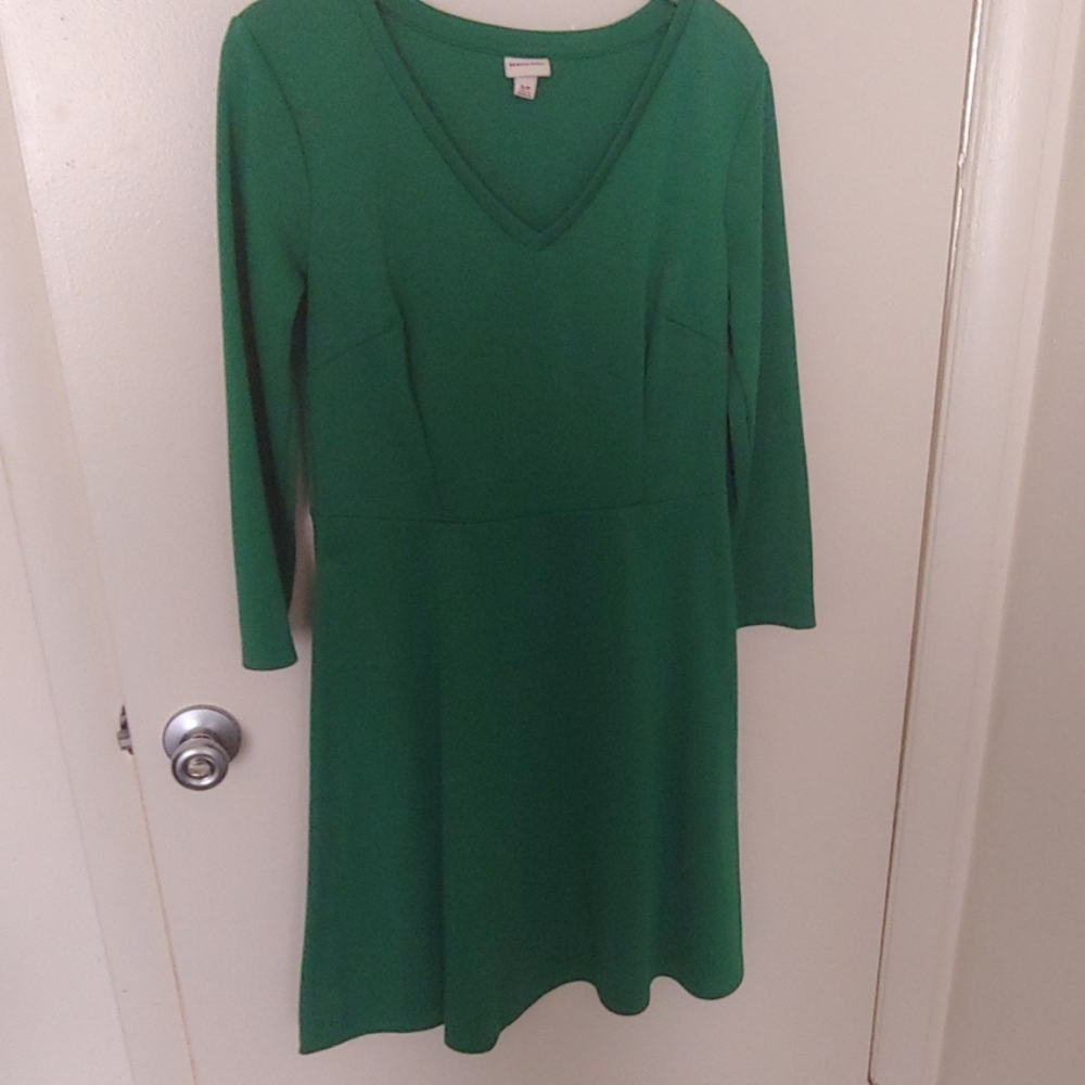 Green skater dress